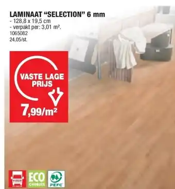 Hubo LAMINAAT “SELECTION” 6 mm aanbieding