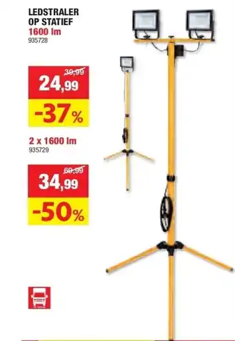 Hubo LEDSTRALER OP STATIEF aanbieding