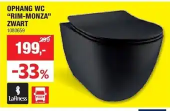 Hubo OPHANG WC “RIM-MONZA” ZWART aanbieding