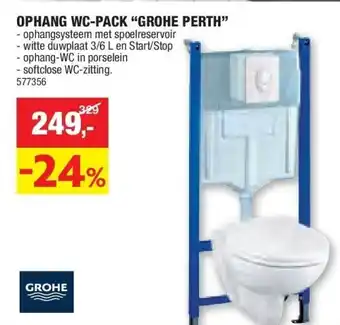 Hubo OPHANG WC-PACK “GROHE PERTH” aanbieding