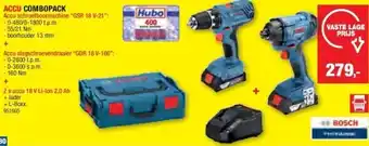 Hubo ACCU COMBOPACK aanbieding