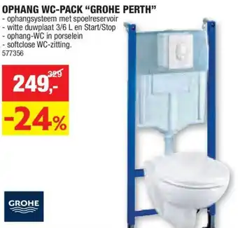 Hubo OPHANG WC-PACK GROHE PERTH aanbieding