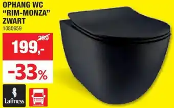 Hubo OPHANG WC RIM-MONZA ZWART aanbieding