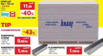 Hubo GIPSPLAAT 260 x 120 cm aanbieding