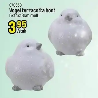 Happyland Vogel terracotta bont aanbieding