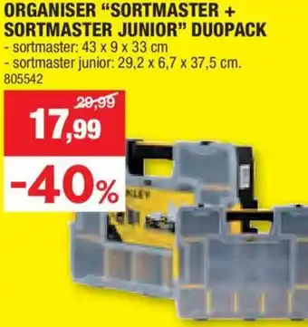 Hubo ORGANISER SORTMASTER + SORTMASTER JUNIOR DUOPACK aanbieding