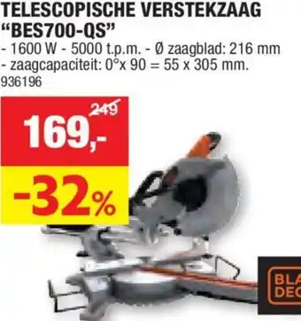 Hubo TELESCOPISCHE VERSTEKZAAG BES700-QS aanbieding