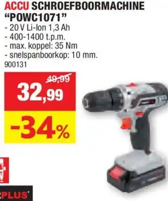 Hubo ACCU SCHROEFBOORMACHINE POWC1071 aanbieding