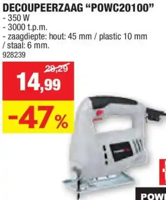 Hubo DECOUPEERZAAG POWC20100 aanbieding