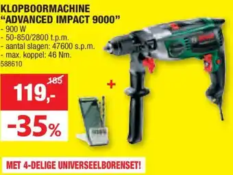Hubo KLOPBOORMACHINE ADVANCED IMPACT 9000 aanbieding