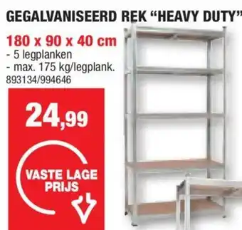 Hubo GEGALVANISEERD REK HEAVY DUTY 180 x 90 x 40 cm aanbieding
