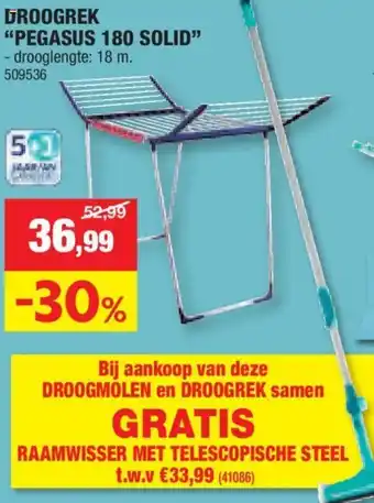 Hubo DROOGREK PEGASUS 180 SOLID aanbieding