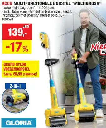 Hubo ACCU MULTIFUNCTIONELE BORSTEL MULTIBRUSH aanbieding