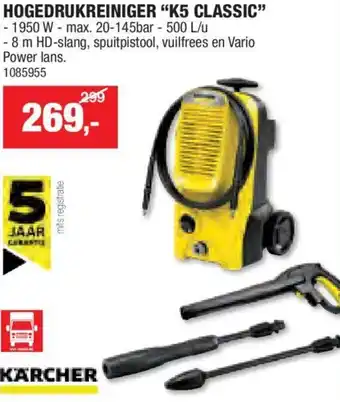 Hubo HOGEDRUKREINIGER K5 CLASSIC aanbieding