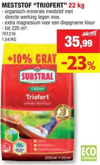 Hubo MESTSTOF TRIOFERT 22 kg aanbieding