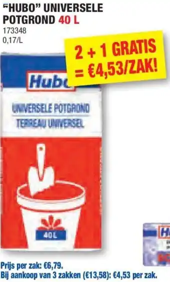 Hubo UNIVERSELE POTGROND 40 L aanbieding