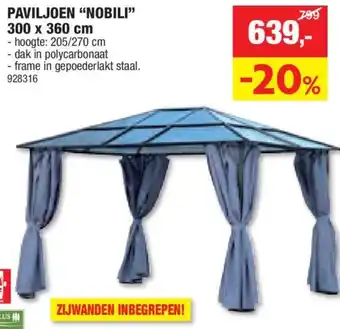Hubo PAVILJOEN NOBILI 300 x 360 cm aanbieding