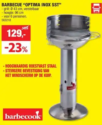 Hubo BARBECUE OPTIMA INOX SST aanbieding