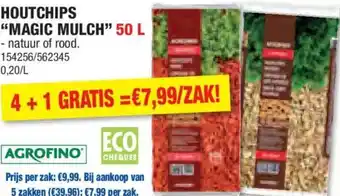 Hubo HOUTCHIPS MAGIC MULCH 50 L aanbieding