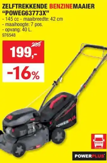 Hubo ZELFTREKKENDE BENZINEMAAIER POWEG63773X aanbieding
