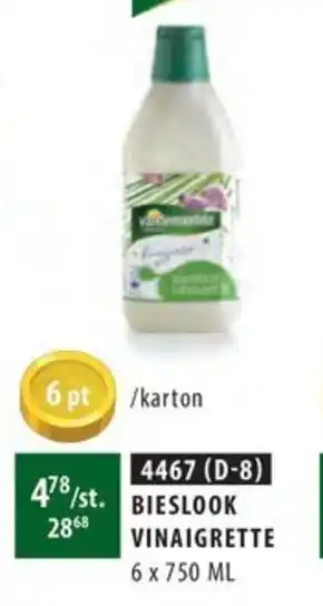 Vandemoortele BIESLOOK VINAIGRETTE 6 X 750 ML