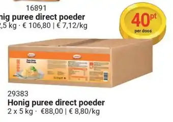 Bidfood Honig puree direct poeder 2 x 5 kg aanbieding