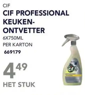 CIF PROFESSIONAL KEUKEN ONTVETTER HET STUK