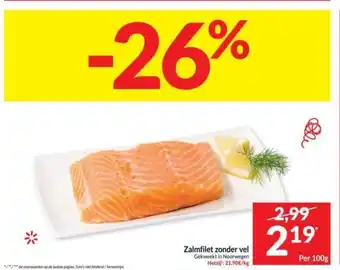 Intermarché Zalmfilet zonder vel Per 100g aanbieding