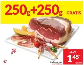 Intermarché Italiaanse ham Per 100g aanbieding