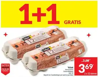 Intermarché Volaé 2 x 12 eieren aanbieding