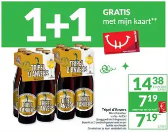 Intermarché Tripel d'Anvers Blond tripelbier 2 x(4 x 33cl) aanbieding