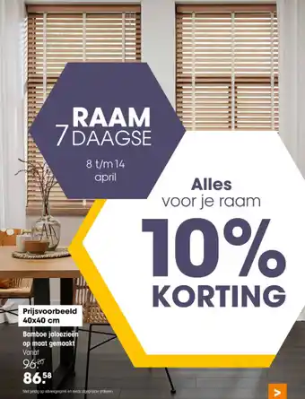 Kwantum Bamboe jaloezieën op maat gemaakt aanbieding