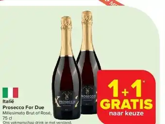 Carrefour Italië Prosecco For Due aanbieding