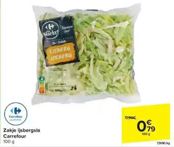 Carrefour Zakje ijsbergsla Carrefour aanbieding