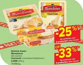 Carrefour Gamma kazen Maredsous aanbieding