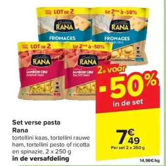 Carrefour Set verse pasta Rana aanbieding