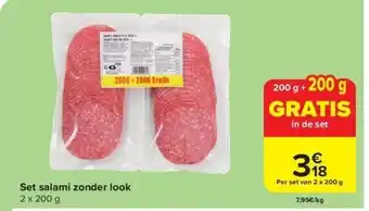 Carrefour Set salami zonder look aanbieding