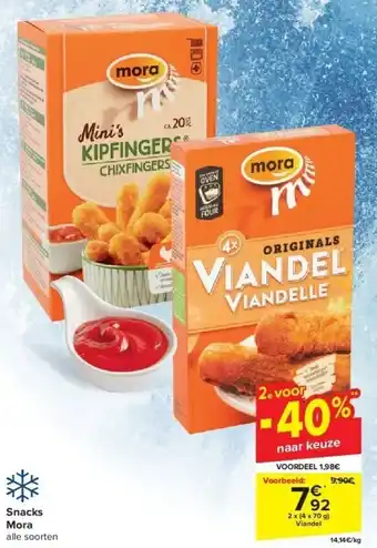 Carrefour Snacks Mora aanbieding