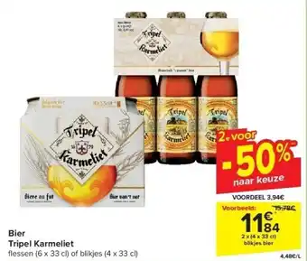 Carrefour Bier Tripel Karmeliet aanbieding