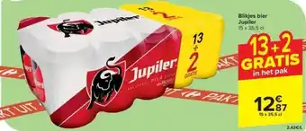 Carrefour Blikjes bier Jupiler aanbieding