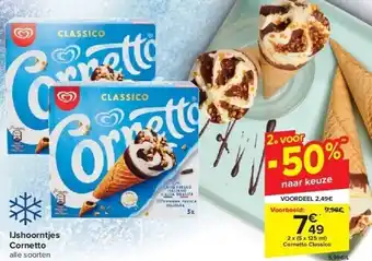 Carrefour IJshoorntjes Cornetto aanbieding