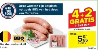 Carrefour Worsten varken/kalf aanbieding