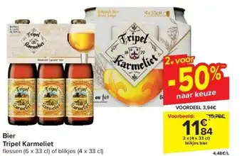 Carrefour Bier Tripel Karmeliet aanbieding