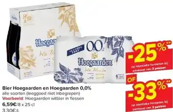 Carrefour Bier Hoegaarden en Hoegaarden 0,0% aanbieding