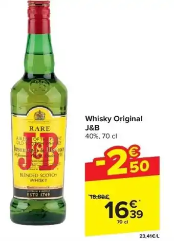 Carrefour Whisky Original J&B aanbieding