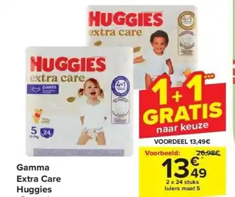 Carrefour Gamma Extra Care Huggies aanbieding