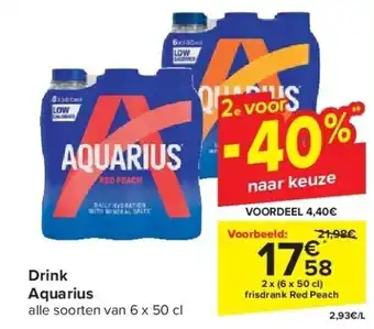 Carrefour Drink Aquarius aanbieding