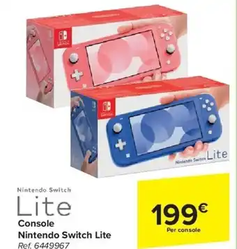 Carrefour Console Nintendo Switch Lite aanbieding