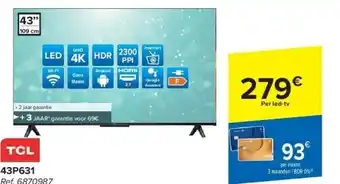 Carrefour Tcl UHD 4K LED TV aanbieding