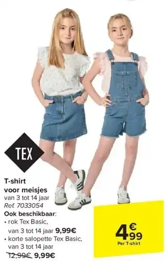 Carrefour T-shirt voor meisjes aanbieding